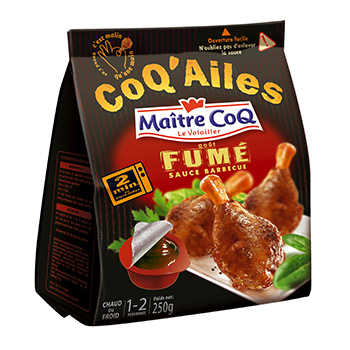 Coq'ailes Maitre Coq Fume 250g