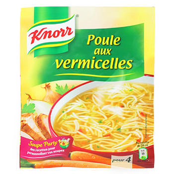 Soupe deshydratee Knorr Poule Vermicelles 63g