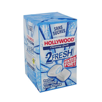 Holywood sans sucre 2 fresh menthe extra forte, tripack de 10 dragees, 60g  - Tous les produits chewing-gums - Prixing
