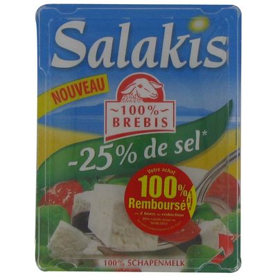 Fromage de Brebis -25% de sel Tout le bon goût de Salakis avec 25% de sel en moins.