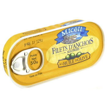 Filets d'anchois allonges a l'huile d'olive MICELI, 50g
