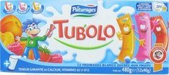 Tubolo, fromages blancs sucres aux fruits, fraise, framboise et abricot, 12 x 40g,480g