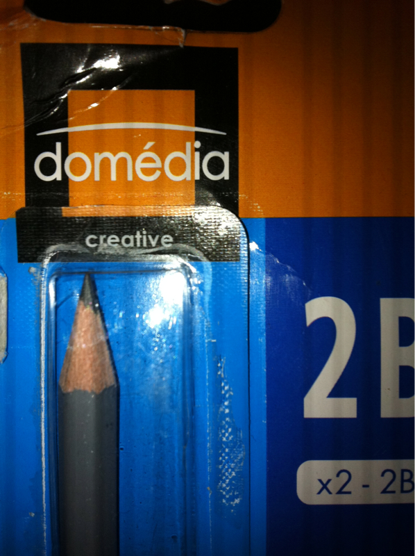 Domedia Creative, Crayons graphite 2B haute qualite, les 2 crayons