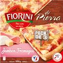 Fiorini Di Pierra - Pizza jambon fromages la boite de 3 pizzas - 1050 g