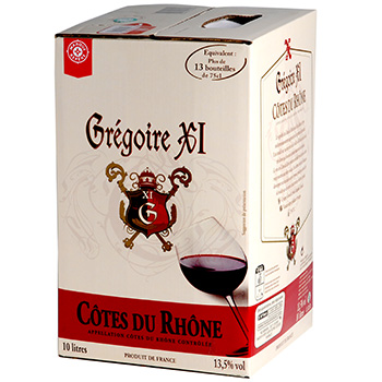 Vin rouge Cotes du Rhone Gregoire XI 10l