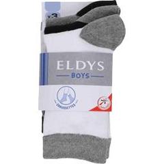 Eldys, Mi-chaussettes unies basic enfant t27/30, le lot de 3